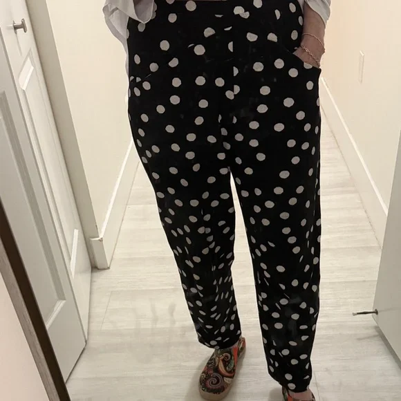 M x M Matthildur Polka Dot Cotton Spandex Women's Pants - Picture 3 of 4